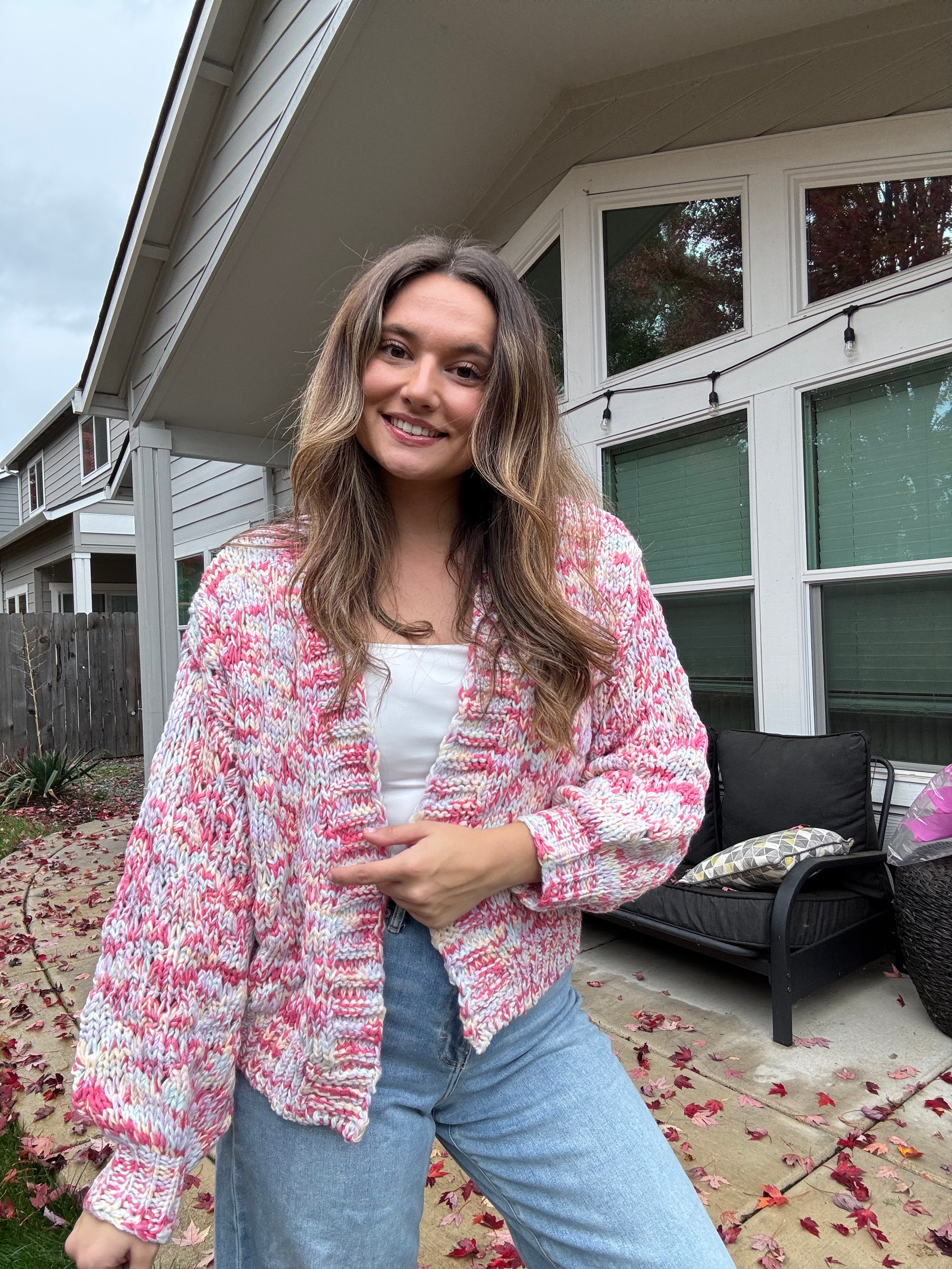 Open front sweater cardigan