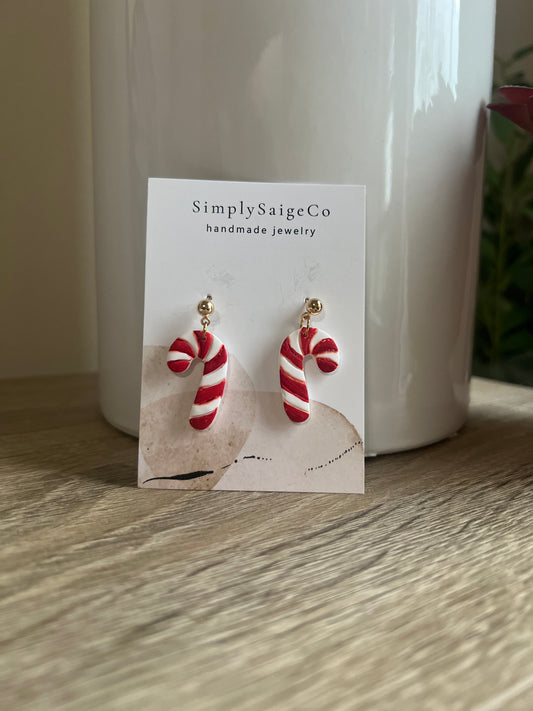 Candy cane earrings