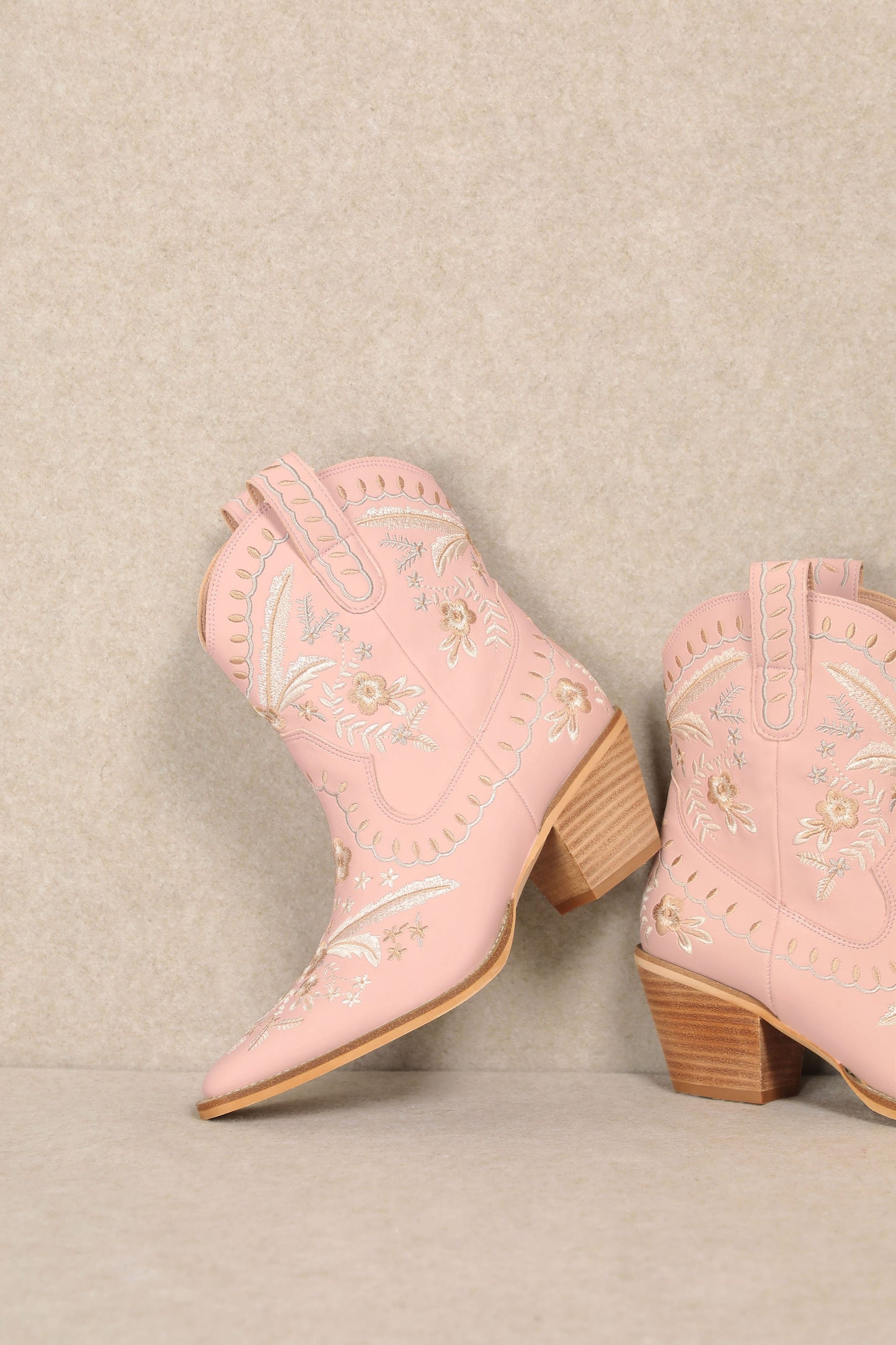 Botanical Embroidered Cowgirl Booties