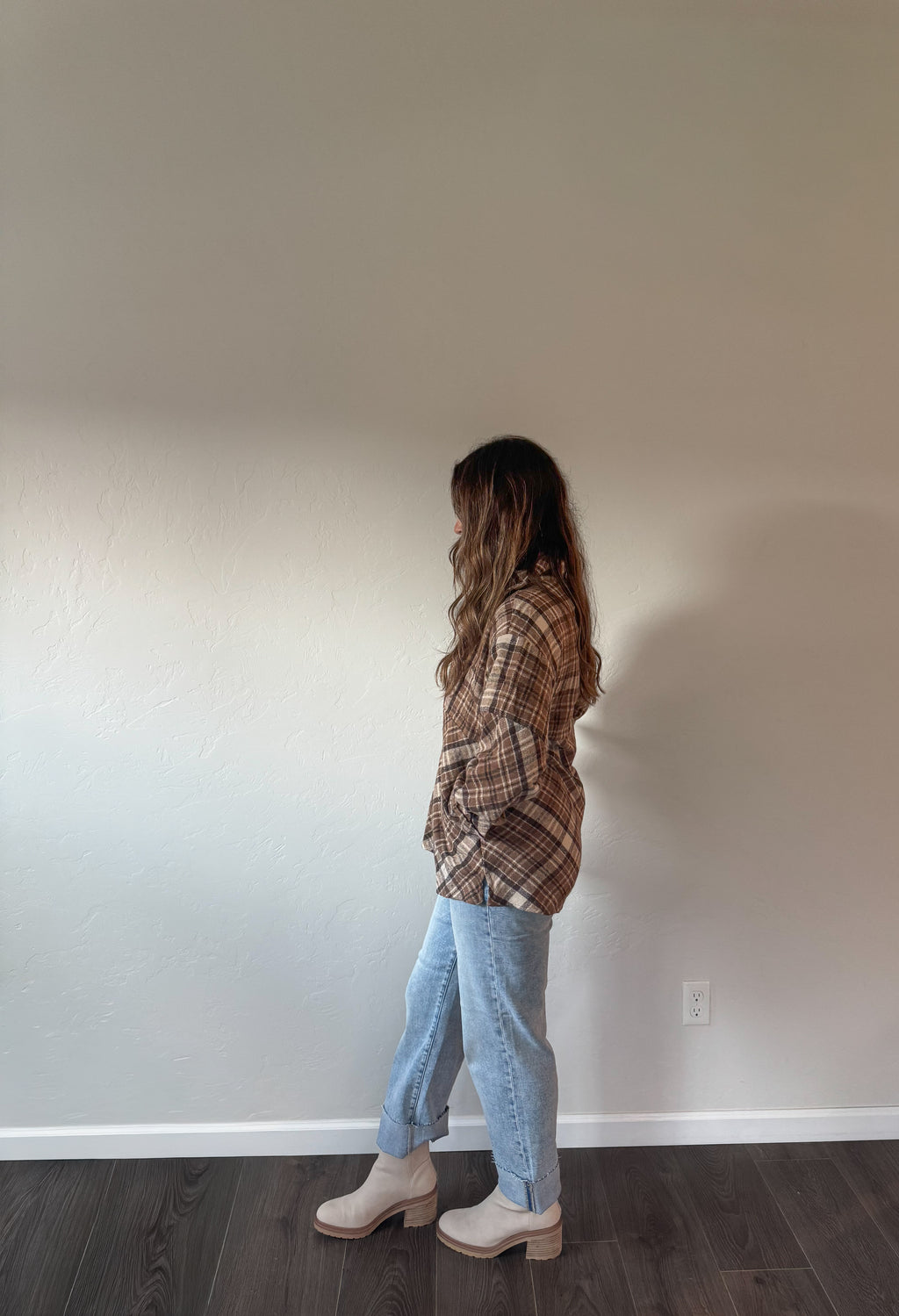 Plaid Pullover (Brown)