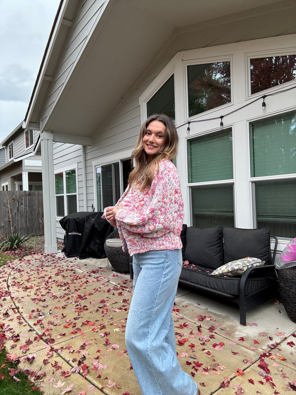 Open front sweater cardigan