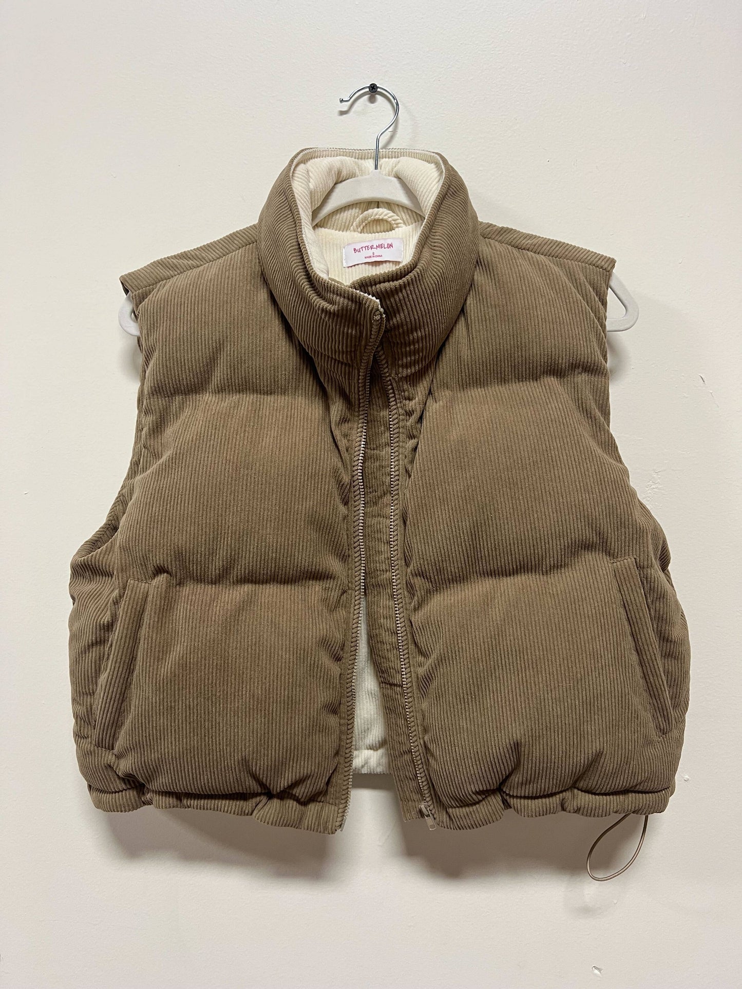 ADOREME CORDUROY PUFFER VEST