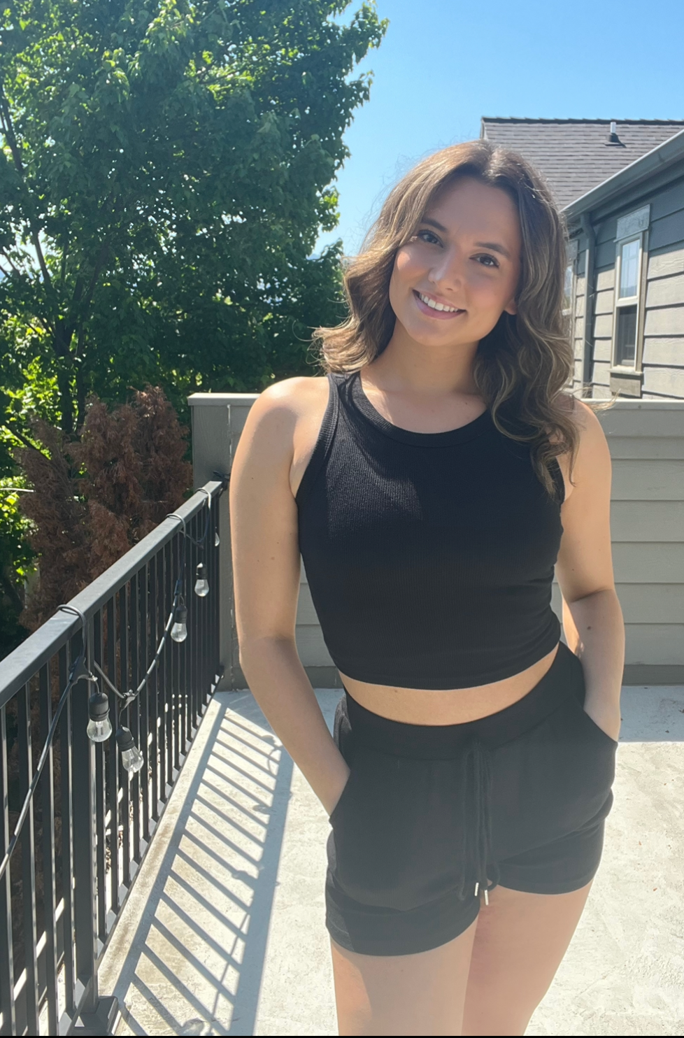 Black crop Top