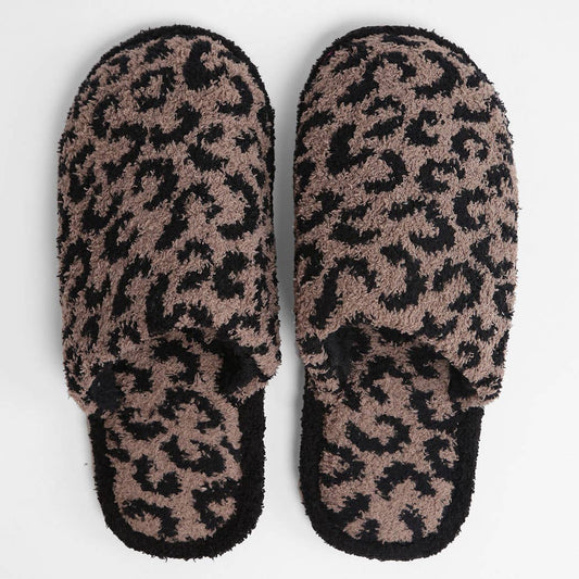 Winter Luxury Soft Leopard Pattern Slipper