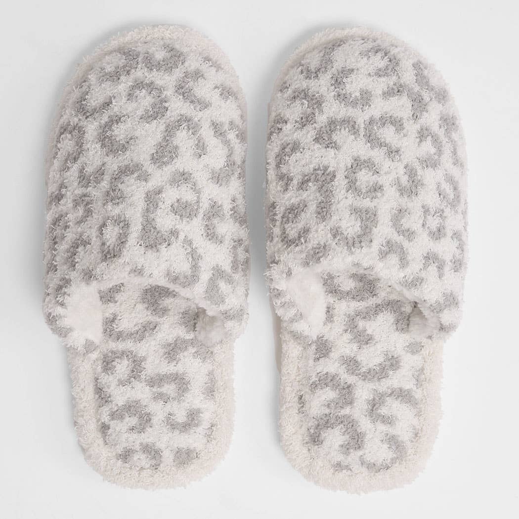 Winter Luxury Soft Leopard Pattern Slipper