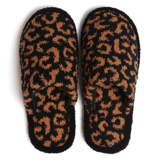 Winter Luxury Soft Leopard Pattern Slipper