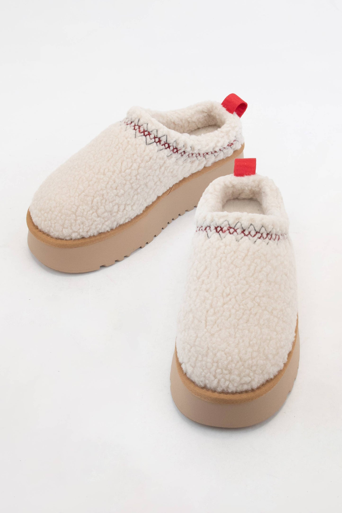 Preorder Ships out 12/11 ISAAC BORG FUR PLATFORM SHERPA SLIPPERS: OFF White